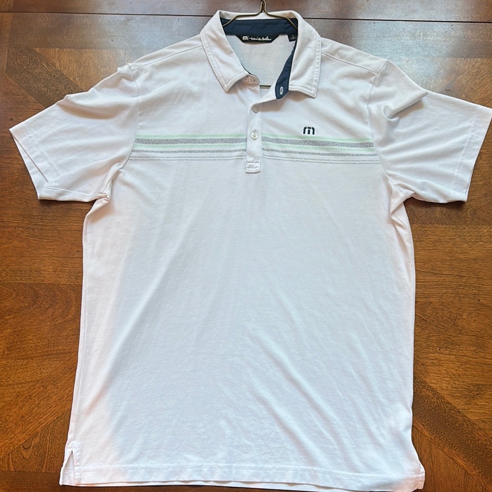 Travis Mathew Men's White Polo Shirt